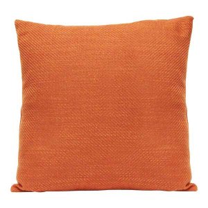 Homeroots.co 373354 Square Burnt Orange Tweed Textured Throw Pillow