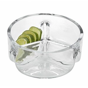 Homeroots.co 375886 6 Mouth Blown Lead Free 3 Section Crystal Server