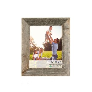 Homeroots.co 379900 5 X 7 Natural Weathered Gray Picture Frame