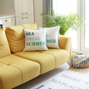 Homeroots.co 376889 Set Of 2 Sea Shine Summer Throw Pillow Covers