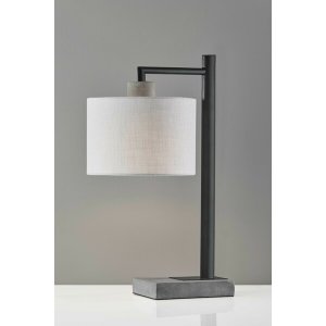 Homeroots.co 372730 Petite Black Metal Table Lamp