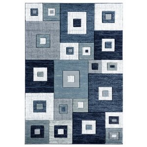 Homeroots.co 367227 31 X 50 Navy Olefin  Polypropylene Mat Rug