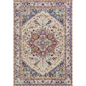 Homeroots.co 366465 22 X 36 Cream Olefin  Frieze Accent Rug