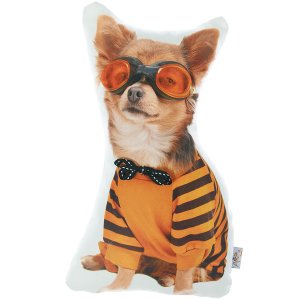 Homeroots.co 355597 Costume Dog Printed Decorative Throw Pillow