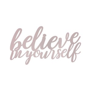 Homeroots.co 376630 Believe In Yourself Matte Pink Wall Art