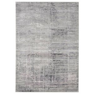 Homeroots.co 366797 23 X 36 Grey Viscose  Polyester Accent Rug