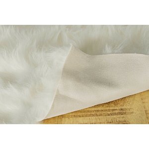 Homeroots.co 317186 24 X 72 X 1.5 Off White Sheepskin Double - Area Ru