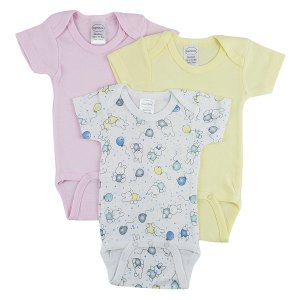 Bambini CS_0237NB Bambini Short Sleeve One Piece 3 Pack