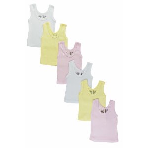 Bambini 0366S Bambini Girls's Six Pack Pastel Tank Top