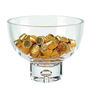 Homeroots.co 375901 5 Mouth Blown Glass Pedestal Candy Or Nut Bowl