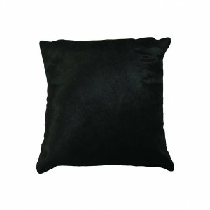 Homeroots.co 316647 18 X 18 X 5 Black Cowhide - Pillow