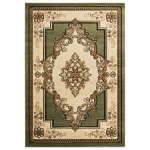 Homeroots.co 367317 31 X 50 Green Olefin  Polypropylene Mat Rug