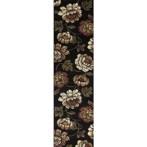 Homeroots.co 374496 2' X 3'  Black Polypropylene Accent Rug