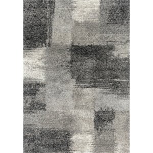 Homeroots.co 372007 22 X 36 Grey Polypropylene Accent Rug