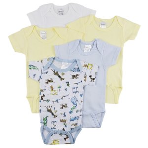 Bambini CS_0304M Bambini Short Sleeve One Piece 5 Pack