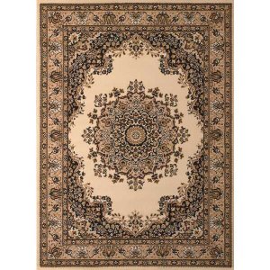 Homeroots.co 368702 33 X 39 Ivory Polypropyelene Accent Rug