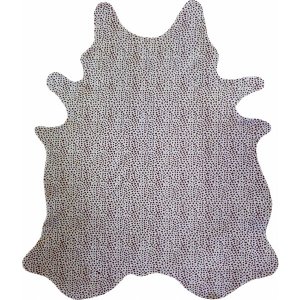 Homeroots.co 334433 6 Ft Brown And White Stenciled Cowhide Rug