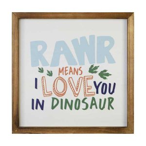 Homeroots.co 376639 Square Dinosaur I Love You Wall Art