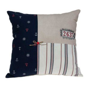 Homeroots.co 333942 20 X 0.5 X 20 Nautical Multicolor Pillow Cover