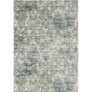 Homeroots.co 353484 2'x4' Viscose Ivory Or Blue Accent Rug