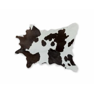 Homeroots.co 316835 24 X 36 Salt And Pepper, Black And White Calfskin 