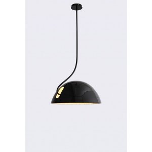 Homeroots.co 372242 19 X 19 X 40.5 Black Aluminum Pendant Lamp