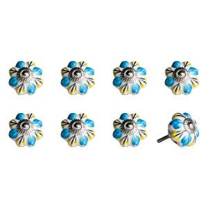 Homeroots.co 358109 1.5 X 1.5 X 1.5 Ceramicmetal Multicolor 8 Pack Kno