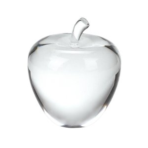 Homeroots.co 375906 Solid Crystal Apple Paperweight