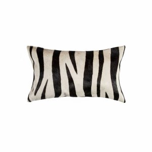 Homeroots.co 316872 12 X 20 X 5 Zebra Black On Off White Cowhide - Pil