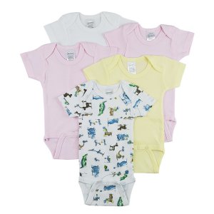 Bambini CS_0285L Bambini Short Sleeve One Piece 5 Pack