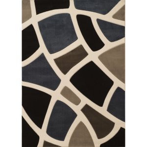 Homeroots.co 371296 22 X 36 Denim Blue Polypropylene Accent Rug