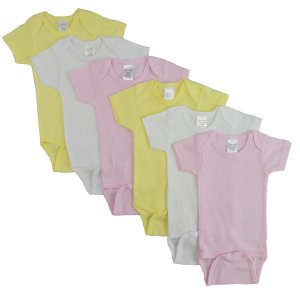 Bambini CS_003S_003S Bambini Pastel Girls Short Sleeve 6 Pack