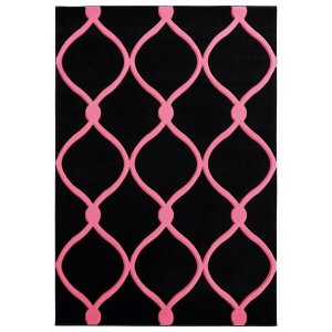 Homeroots.co 367497 31 X 50 Pink Olefin  Polypropylene Mat Rug