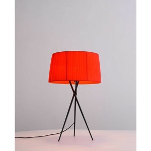 Homeroots.co 372299 18 X 18 X 29.5 Red Carbon Steel Table Lamp