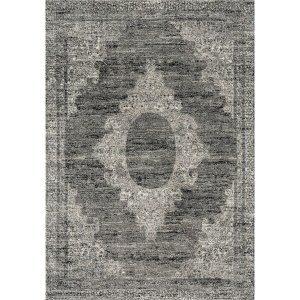 Homeroots.co 372044 31 X 50 Grey Polypropylene Accent Rug