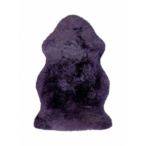 Homeroots.co 376935 2' X 3' Purple New Zealand Natural Shearling Sheep