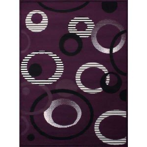 Homeroots.co 368790 33 X 39 Lilac Polypropyelene Accent Rug