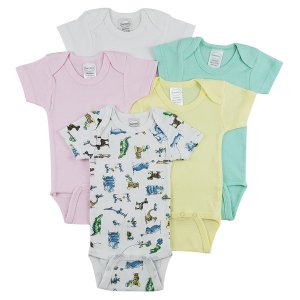 Bambini CS_0277L Bambini Short Sleeve One Piece 5 Pack