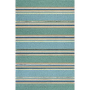 Homeroots.co 353305 2'x3' Blue Teal Hand Woven Uv Treated Coastal Awni