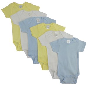 Bambini CS_002S_002S Bambini Pastel Boys' Short Sleeve 6 Pack