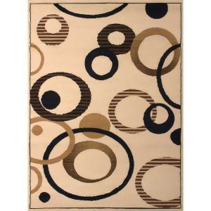 Homeroots.co 368762 33 X 39 Ivory Polypropyelene Accent Rug