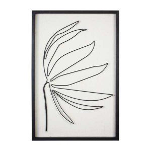 Homeroots.co 376566 Leafy Stem Wall Art With Matthe Black Finish