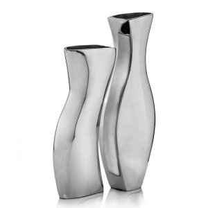 Homeroots.co 354598 Buffed Adjoining Set Of 2 Vases