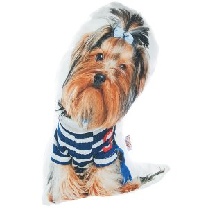 Homeroots.co 355476 Yorkshire Terrier Dog Shape Filled Pillow Animal S