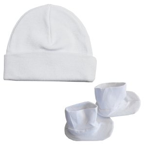 Bambini 029Pack Bambini Cap  Bootie Set - White