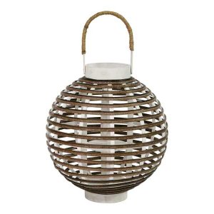 Homeroots.co 373308 Rattan Rope Lantern Table Lamp