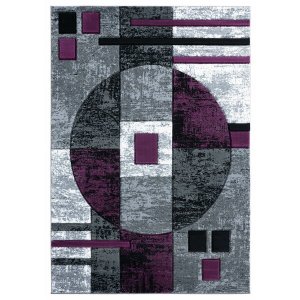 Homeroots.co 367201 22 X 32 Plum Olefin  Polypropylene Accent Rug