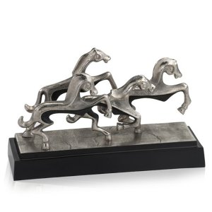 Homeroots.co 354924 6 X 18.75 X 12 Rough Silver Black Steeple Chase