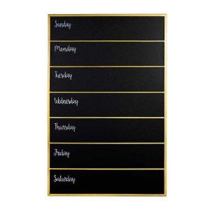 Homeroots.co 376655 Memo Chalkboard With Matte Golden Frame