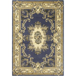 Homeroots.co 353276 2' X 3' Polypropylene Blue Accent Rug